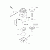 Схема вузла: Комплектуючі карбюратора для Kawasaki EJ650 W650