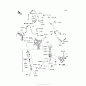 Схема узла: Задний тормозной цилиндр для Kawasaki ZX1000 Ninja 1000 ABS