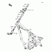 Схема узла: Рулевая колонка для Kawasaki BJ250
