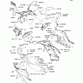 Схема вузла: Облицювальні елементи для Kawasaki ZX636 Ninja ZX-6R ABS