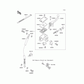 Схема вузла: Передній гальмівний циліндр для Kawasaki EX500 GPZ500S