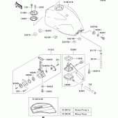 Схема вузла: Паливний бак(zr1100-c3) для Kawasaki ZR1100 ZRX1100