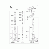 Схема вузла: Вилка передньої осі для Kawasaki ZX900 Ninja ZX-9R