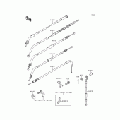 Схема узла: Тросики для Kawasaki KL650 KLR650