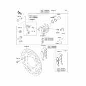 Схема вузла: Переднє гальмо для Kawasaki VN1600 Vulcan 1600 Nomad