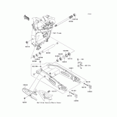 Схема вузла: Задній важіль (маятник) для Kawasaki ZR750 Z750R ABS