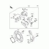 Схема вузла: Заднє гальмо для Kawasaki ZR400 Zephyr X
