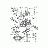 Схема вузла: Головка циліндра для Kawasaki EJ800 W800