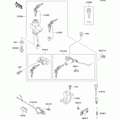 Схема вузла: Ignition switch(zr550-b5/b6) для Kawasaki ZR550 Zephyr