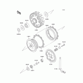 Схема узла: Сцепление для Kawasaki ZX600 Ninja ZX-6