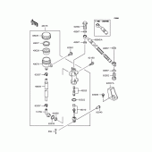 Схема вузла: Задній гальмівний циліндр Kawasaki ZR250 Balius-II