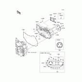 Схема вузла: Right engine cover(s) для Kawasaki VN1700 Vulcan 1700 Nomad