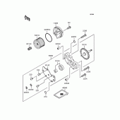 Схема узла: Масляный насос & Масляный фильтр для Kawasaki KLX250 D-Tracker