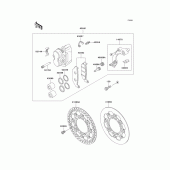 Схема вузла: Переднє гальмо для Kawasaki KX125