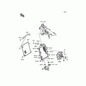 Схема вузла: Радіатор для Kawasaki VN1700 Vulcan 1700 Nomad ABS