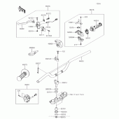 Схема узла: Руль & Пульт управления рулевой для Kawasaki KLX140 KLX140G