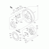 Схема узла: Ступица заднего колеса для Kawasaki ZR750 Zephyr