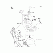 Схема узла: Топливный бак для Kawasaki KX250/ KX252 KX250F