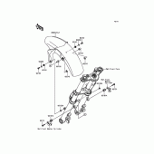 Схема вузла: Переднє крило для Kawasaki EX650 ER-6F