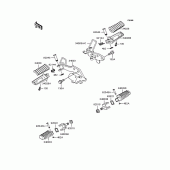 Схема вузла: Підніжки для Kawasaki EL250 Eliminator 250LX