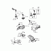 Схема узла: Замок зажигания для Kawasaki EX300 Ninja 300