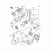Схема узла: Стартер электрический & Привод стартера для Kawasaki ZR400 Zephyr X
