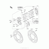Схема вузла: Переднє гальмо для Kawasaki VN1700 Vulcan 1700 Voyager