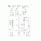 Схема вузла: Вилка передньої осі для Kawasaki EJ650 W650