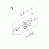 Схема вузла: Ступиця переднього колеса для Kawasaki KX125