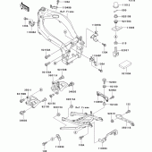 Схема узла: Кронштейн для Kawasaki ZX750 Ninja ZX-7RR