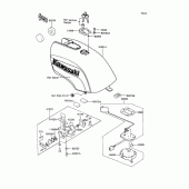 Схема вузла: Паливний бак(1/2) для Kawasaki ZX400 Z400FII