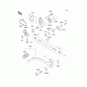 Схема вузла: Перемикач передач для Kawasaki EX500 Ninja 500R