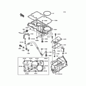 Схема узла: Картер двигателя, масляный насос для Kawasaki ZR1200 ZRX1200 DAEG