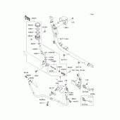 Схема вузла: Задній гальмівний циліндр Kawasaki VN1700 Vulcan 1700 Nomad
