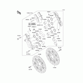Схема узла: Передний тормоз для Kawasaki ZX900 Ninja ZX-9R