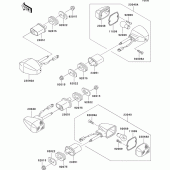 Схема узла: Поворотники для Kawasaki ZR1200 ZRX1200