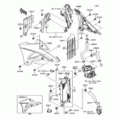 Схема узла: Радиатор для Kawasaki KX85 KX85-II