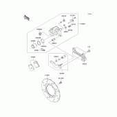 Схема вузла: Заднє гальмо для Kawasaki KLX125 KLX125
