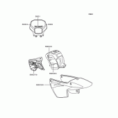 Схема вузла: Наклейки (red; KMX50-B6) для Kawasaki KMX50 KSR-I