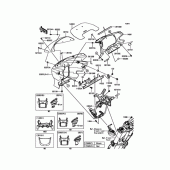Схема узла: Обтекатель для Kawasaki ZR1200 ZRX1200 DAEG