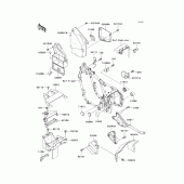 Схема вузла: Кріплення двигуна для Kawasaki VN800 Vulcan 800 Drifter