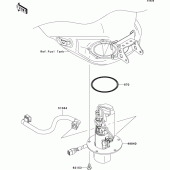 Схема вузла: Fuel pump для Kawasaki ZX1000 Ninja ZX-10R