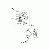 Схема вузла: Передній гальмівний циліндр Kawasaki ZR800 Z800 ABS
