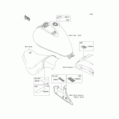 Схема вузла: Інформаційні наклейки для Kawasaki VN900 Vulcan 900 Custom