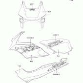 Схема вузла: Decals(red)(ex500-e1) для Kawasaki EX500 EX500