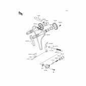 Схема вузла: Розподільний вал & Ланцюг ГРМ & Натягувач для Kawasaki KZ1000 Police