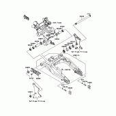 Схема вузла: Задній важіль (Маятник) для Kawasaki ER650 ER-6N