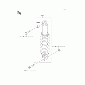 Схема узла: Амортизатор задний для Kawasaki KL250 KL250 Super Sherpa