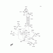 Схема вузла: Задній амортизатор для Kawasaki KLV1000