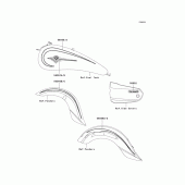 Схема вузла: Decals(white)(a2) для Kawasaki VN1600 Vulcan 1600 Classic